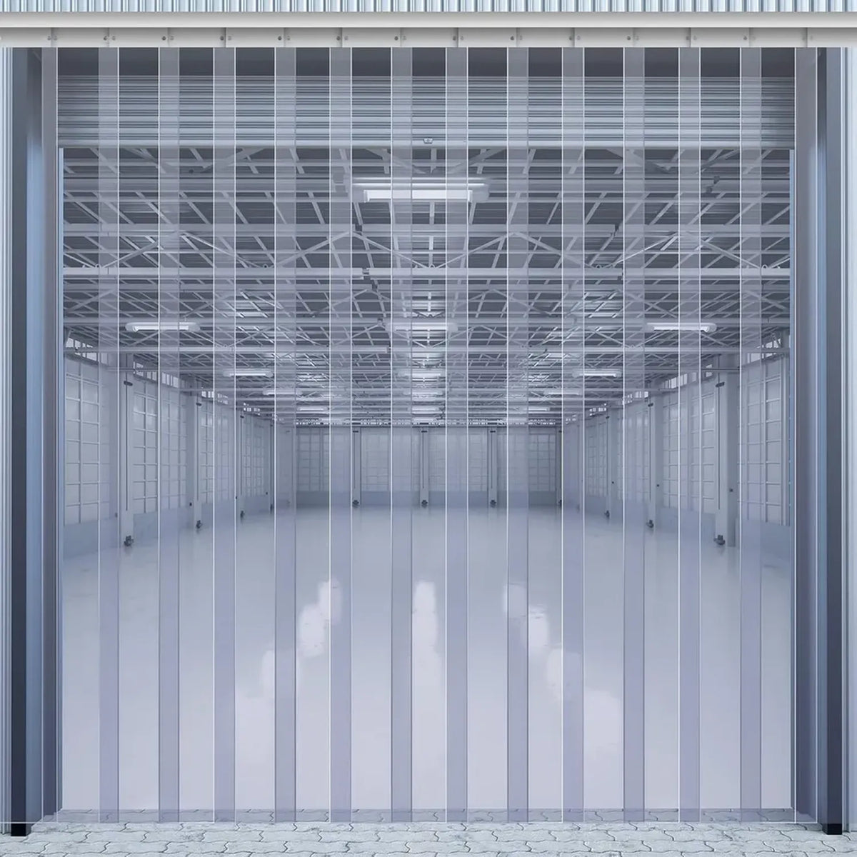 Tenda in PVC 0,08'' per Porta Industriale Impermeabile, Isolante per Magazzino e Garage