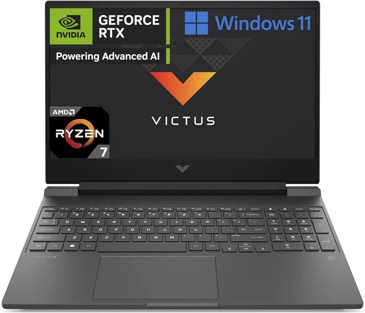 HP Victus 15 Notebook, Ryzen 7, 16GB RAM, SSD 1TB, Schermo 15.6 FHD 144Hz, RTX4060, Windows 11