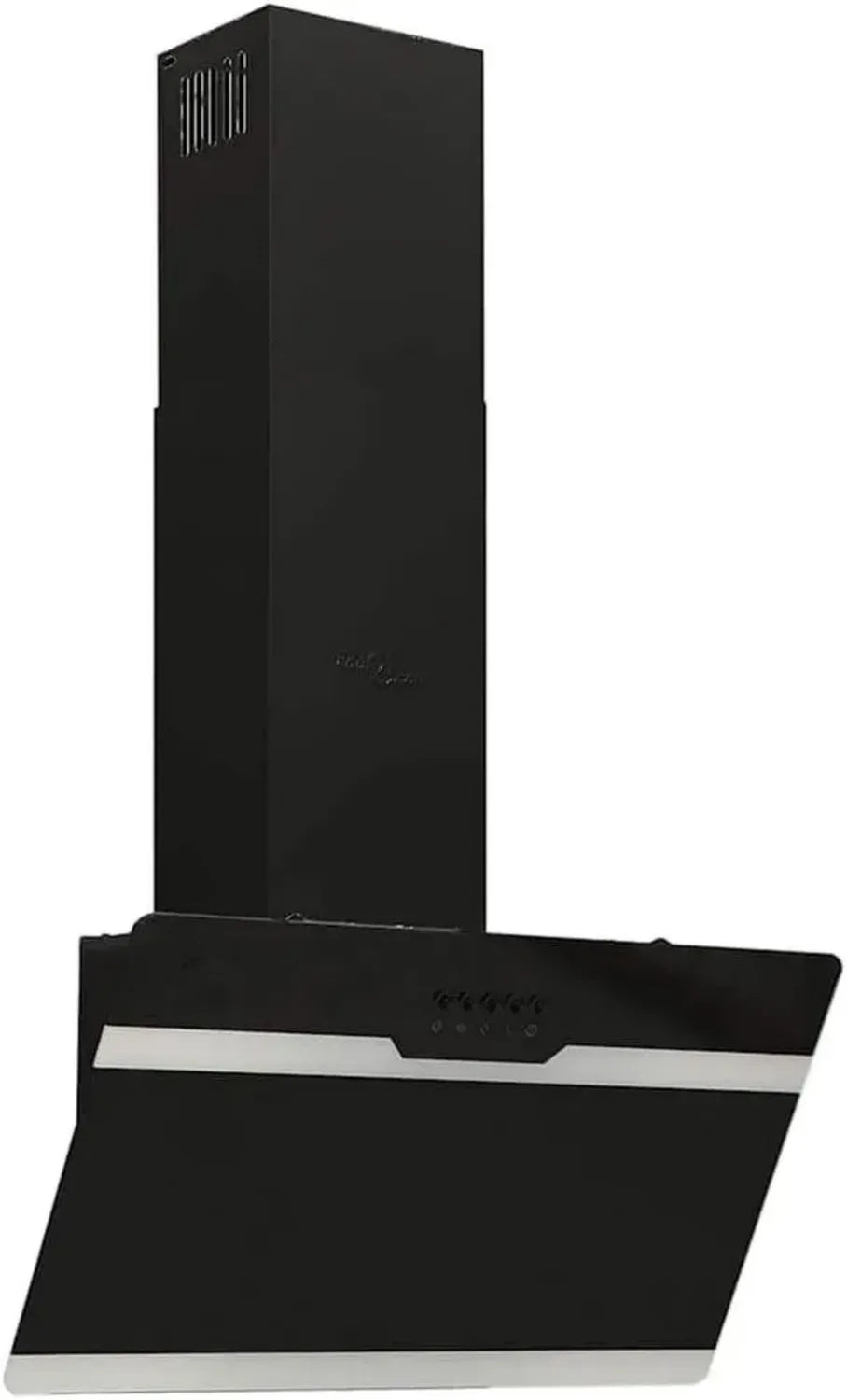 Cappa da Parete 60 cm in Acciaio Inox e Vetro Nero