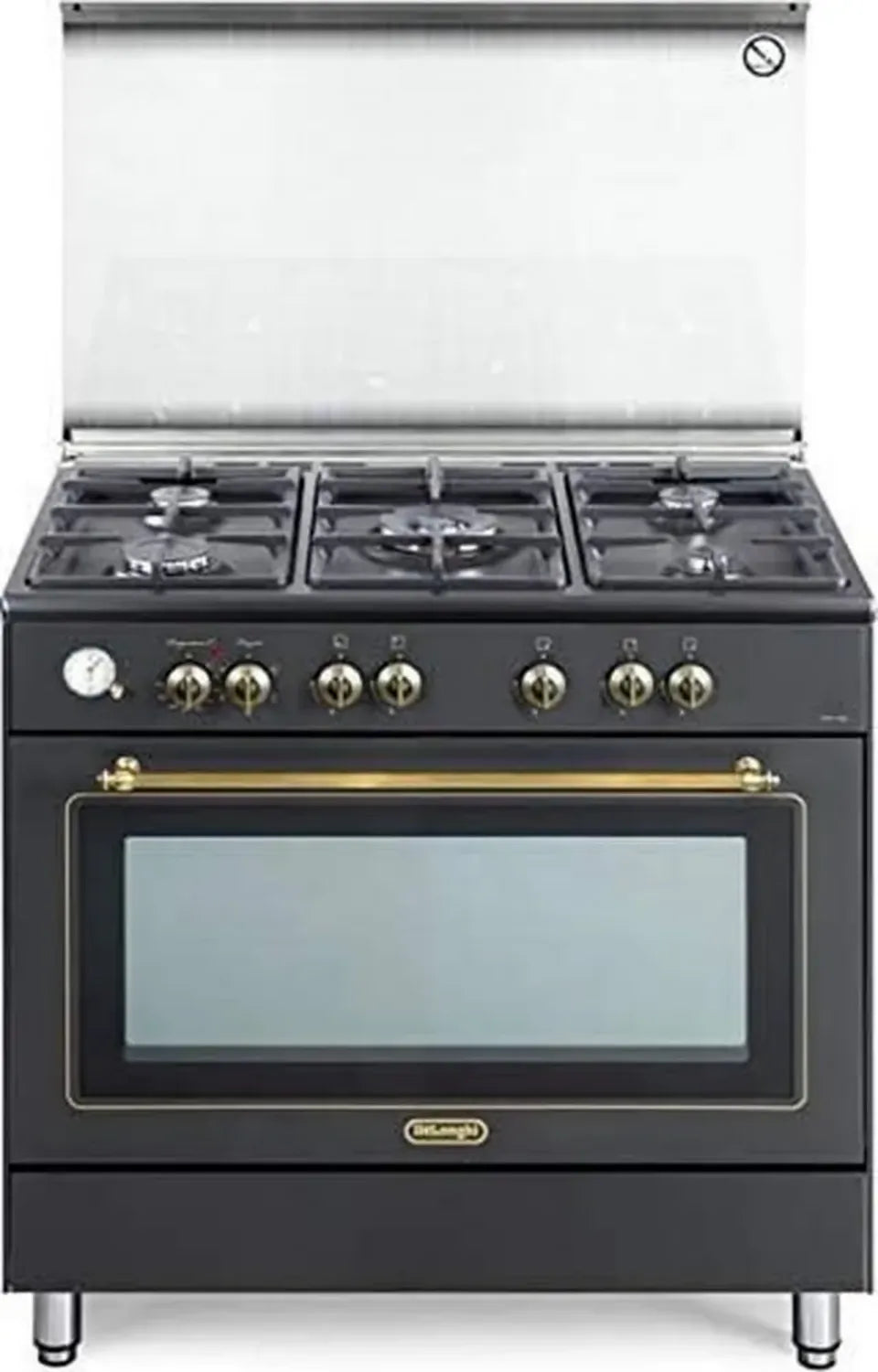 Fornello a Gas con Forno Elettrico, 5 Fuochi, 90x60 cm, Stile Country