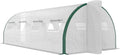 Serra Tunnel Outsunny 6x3m con Porte e Finestre, Struttura in Acciaio e Rivestimento PE, Bianco/Verde