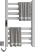 Radiatore Scaldasalviette Elettrico in Fibra di Carbonio 450x700mm, Antracite-Bianco, Risparmio Energetico e Asciugatura Rapida