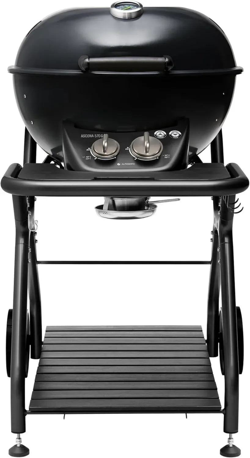 Griglia a Gas Outdoorchef Ascona 570G Nero con Sistema di Cottura Svizzero