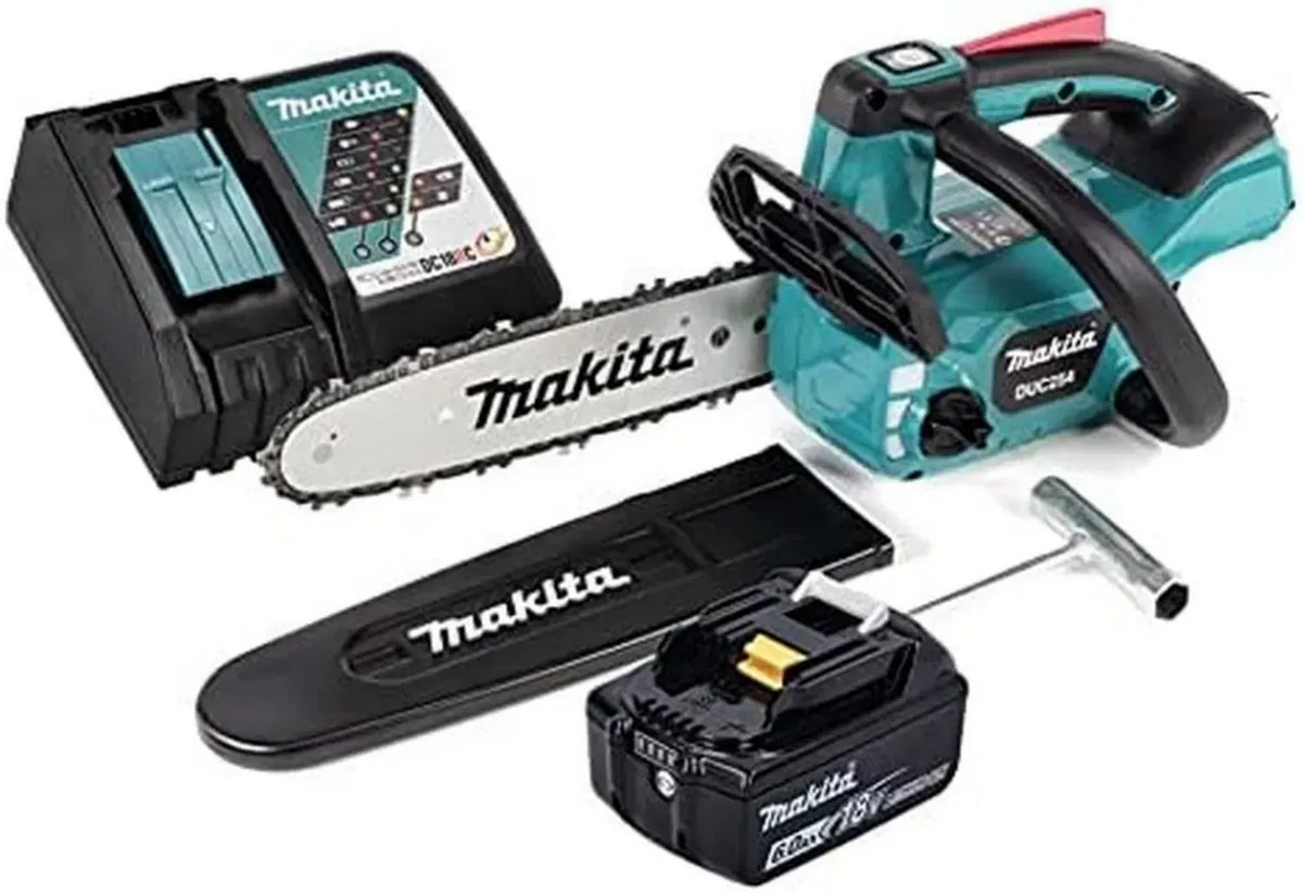 Motosega Makita DUC 254 RG1 18V 25cm Brushless con Batteria 6.0Ah e Caricatore