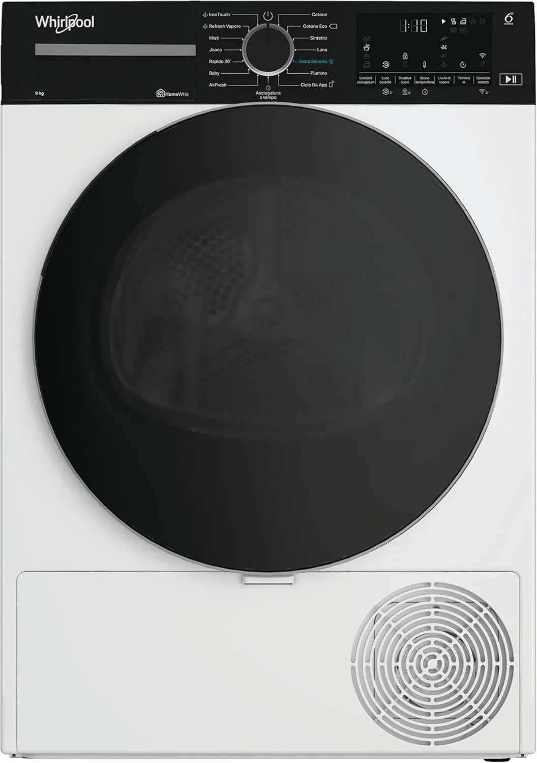 Whirlpool Asciugatrice 9 Kg con Pompa di Calore, Classe C, Libera Installazione
