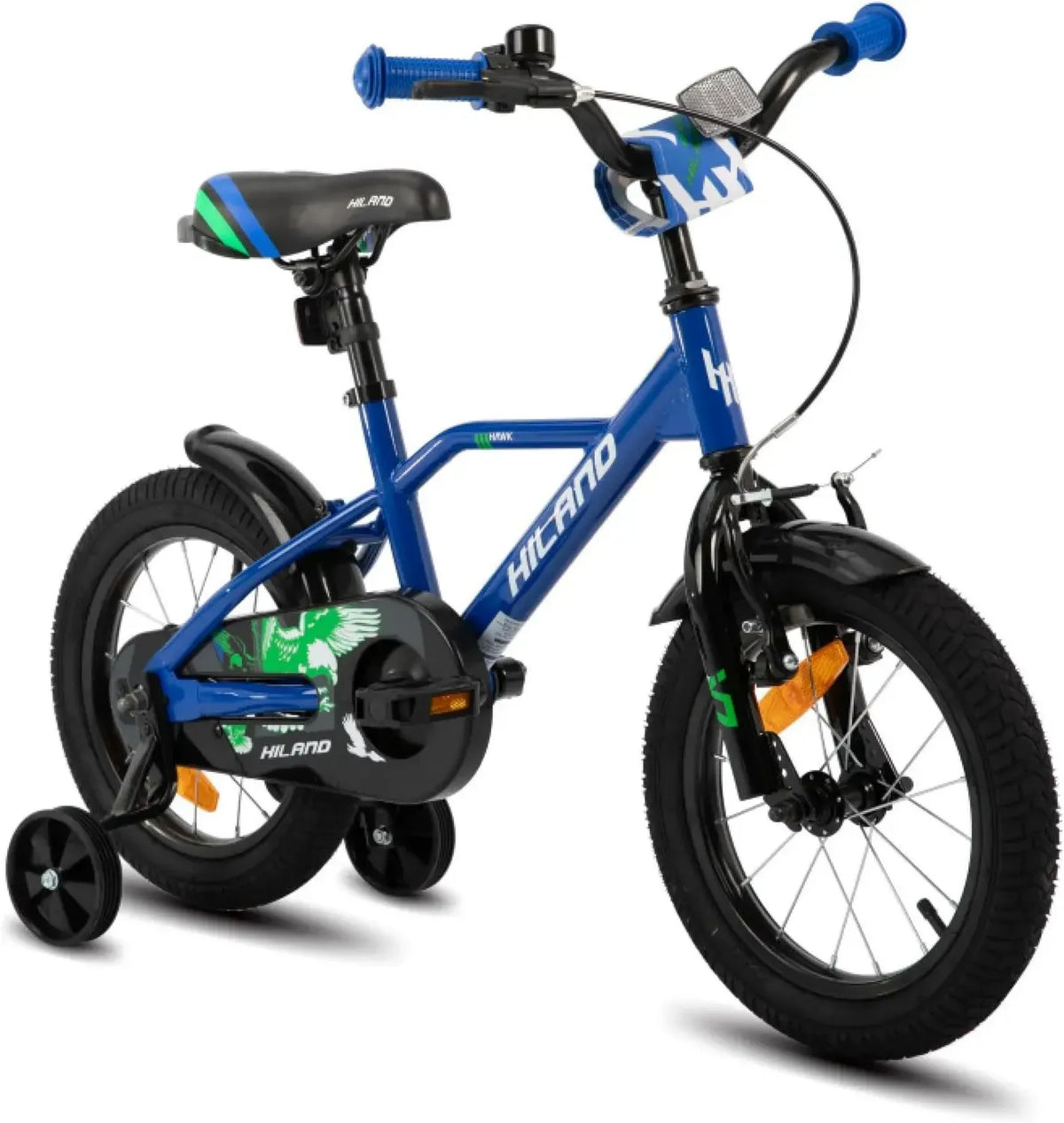 HILAND Hawk Bici per Bambini 12-20 Pollici, Età 2-10 Anni, con Cavalletto e Freno Manuale, Vari Colori