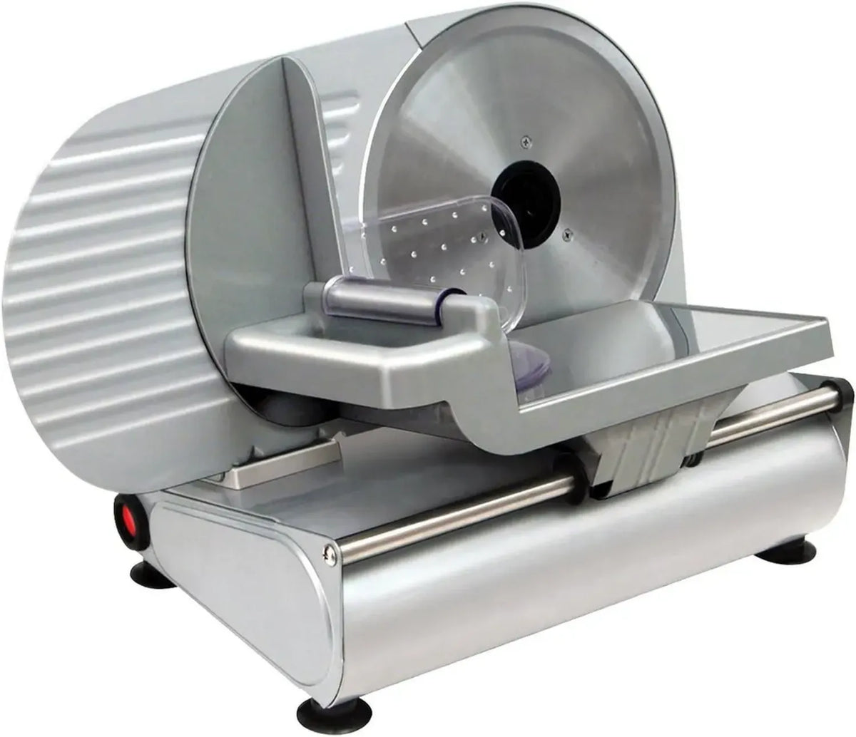 Affettatrice Professionale RGV Ausonia 150W - Lama Ø220mm, Spessore Variabile 0-14mm, Struttura in Acciaio e Alluminio, Sistema Antivibrazione