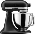 Robot da Cucina Kitchenaid Artisan con Testa Inclinabile e Accessori, 4.8 L, Impastatrice in Nero Opaco