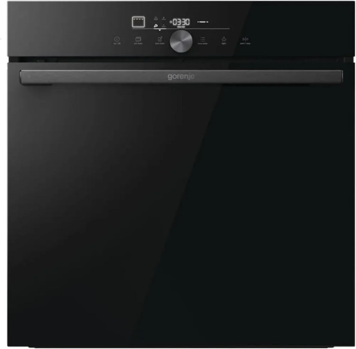 Gorenje Forno da Incasso 77L Nero - Modalità Pizza 350°C, PyroClean, AirFry, PerfectGrill, Sicurezza Bambini