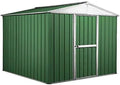 Capanno da Giardino in Lamiera Zincata Verde 2.76 x 2.60 x h2.12 m