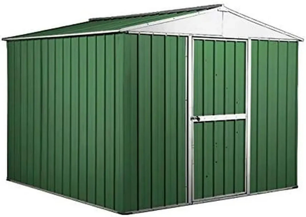 Capanno da Giardino in Lamiera Zincata Verde 2.76 x 2.60 x h2.12 m