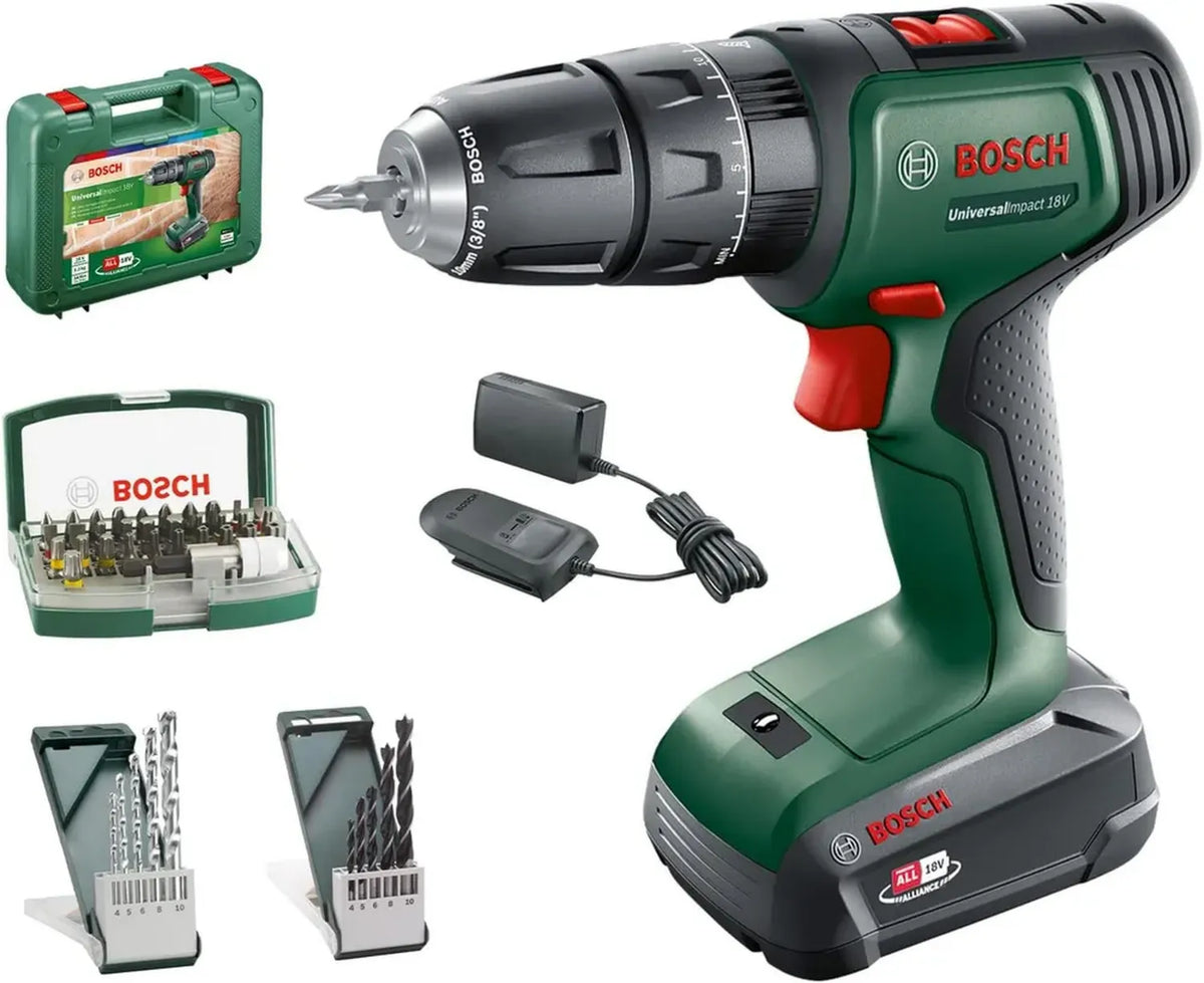 Trapano a Percussione Bosch 18V UniversalImpact con Valigetta e Batteria