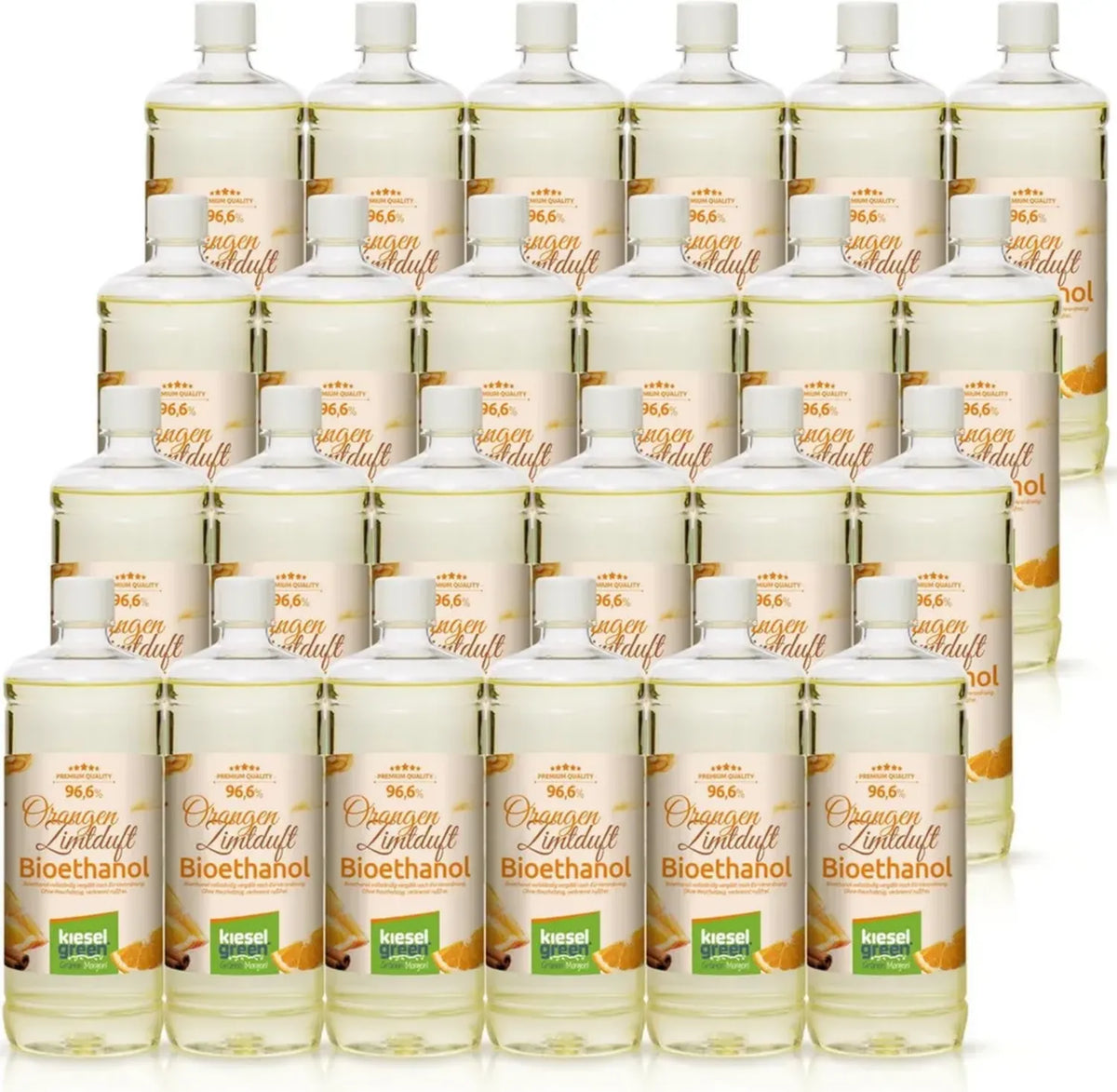 Set 24L Bioetanolo Aromatico per Camini - Fragranza Arancia e Cannella