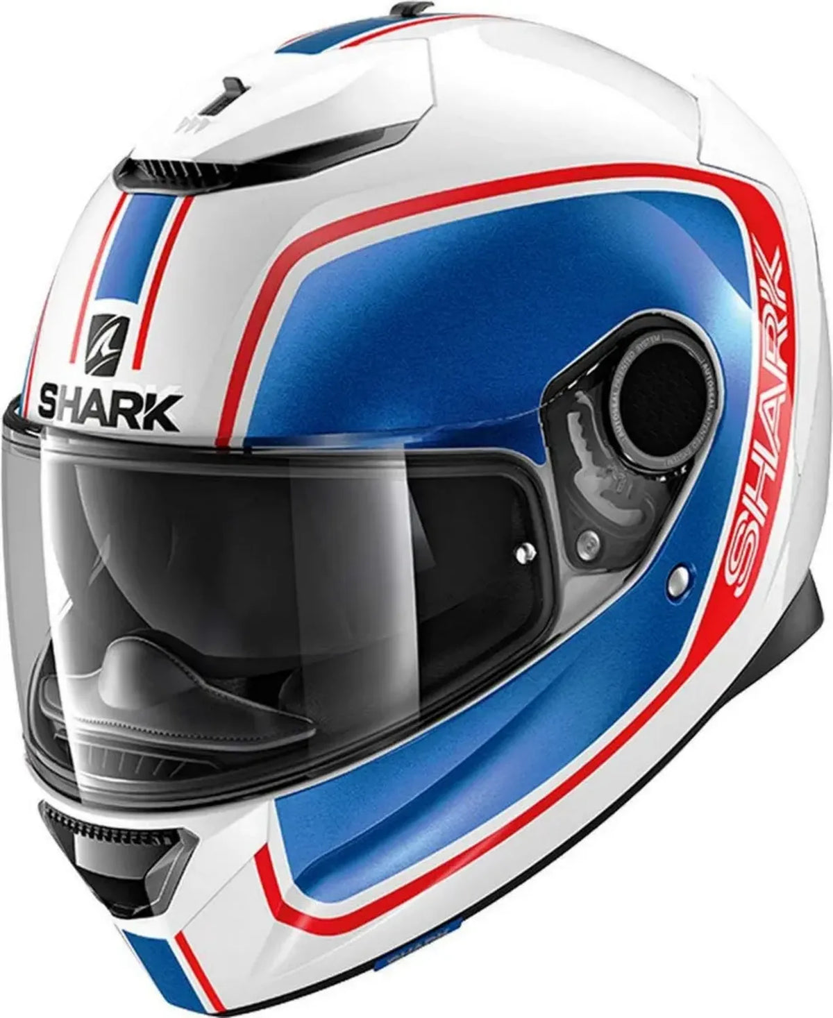 Casco Moto SHARK NC Uomo, XL, Bianco/Blu/Rosso