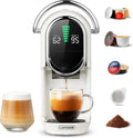 Macchina da Caffè Multi-Cialda 5 in 1 Compatibile con Nespresso, Dolce Gusto e Altre, 20 Bar, 1450W, Display LED, Personalizzazione Acqua, Bianco