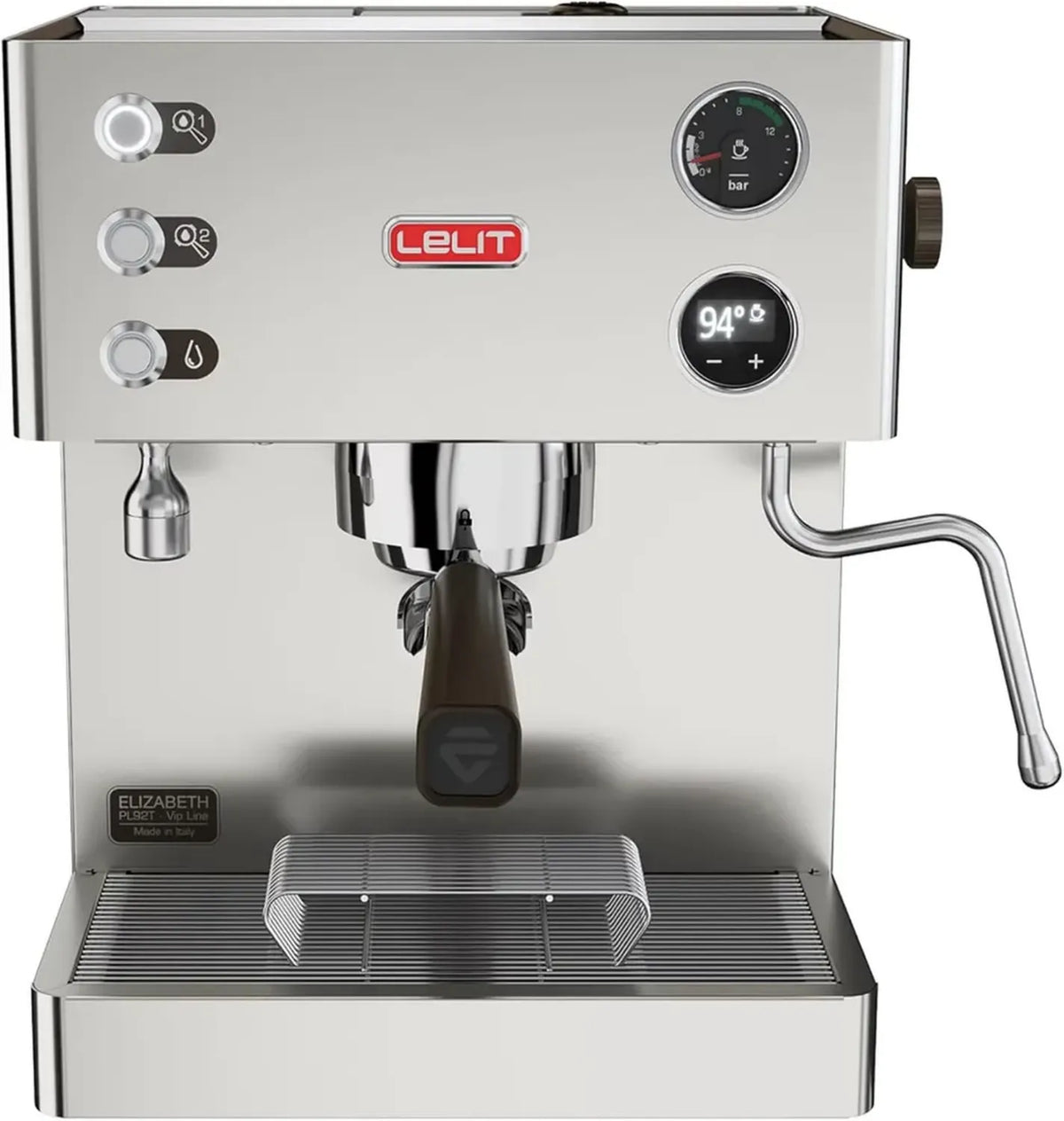 Lelit PL92T Elizabeth - Macchina da Caffè Prosumer Doppia Caldaia in Acciaio Inossidabile con Controllo Parametri LCC