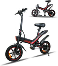 Bicicletta Elettrica Pieghevole 14'', Batteria 36V 6.0AH, Motore 250W, Autonomia 25-35 km, Freni a Disco, Velocità 25 km/h