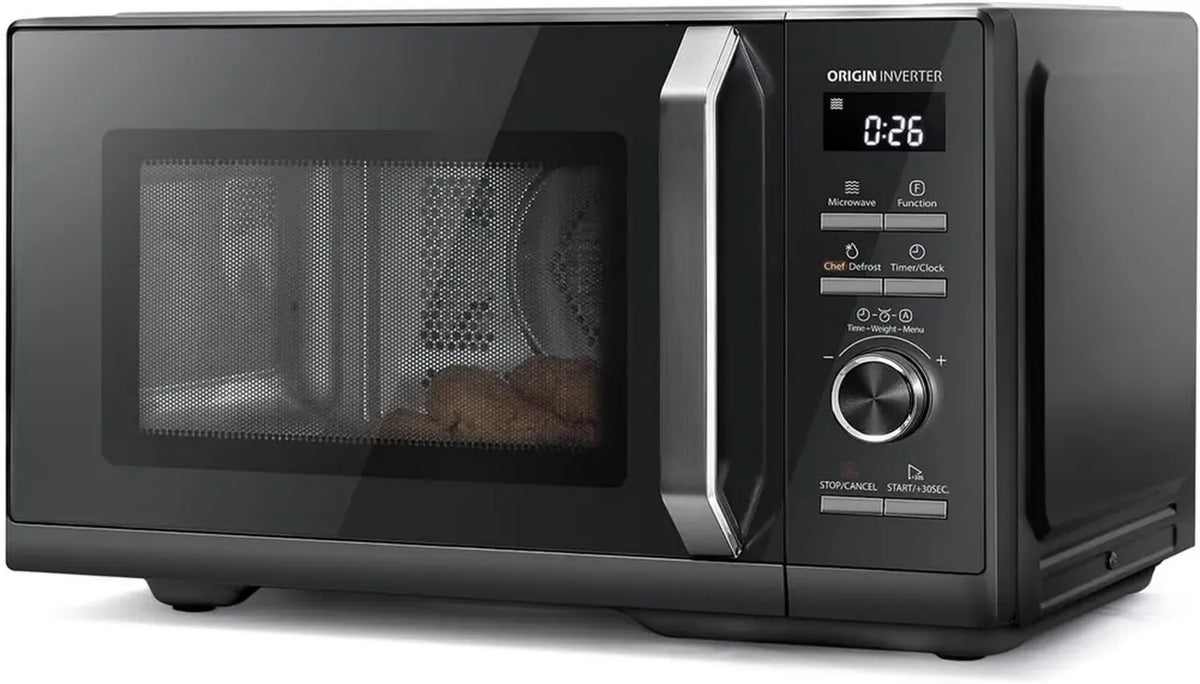 TOSHIBA Microonde 6 in 1, 26L, Inverter Originale, Scongelamento, Convezione, Vaporiera, Grill, 10 Livelli, 10 Programmi Automatici, 900W