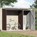Capanno in Acciaio Zincato per Legna 245x98x159 cm da Giardino