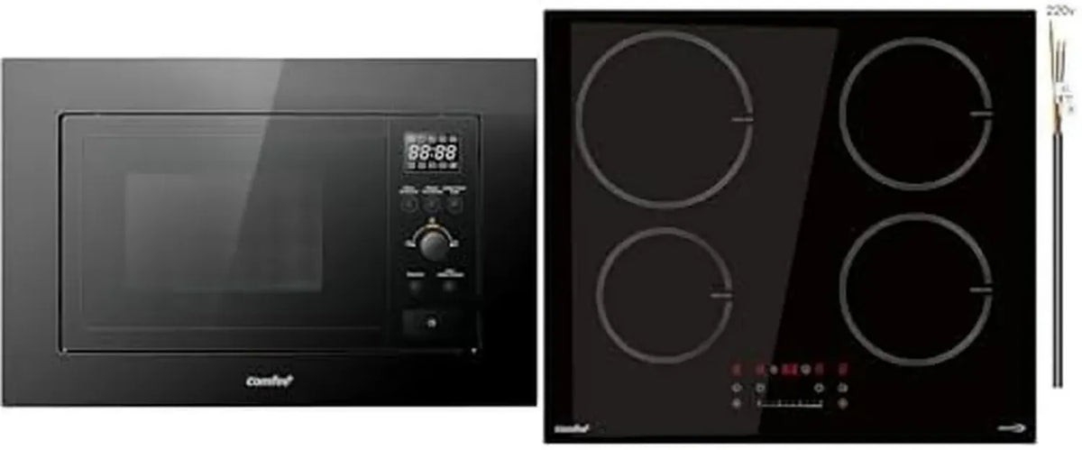 Microonde Incasso 20L Digitale + Piano Cottura Induzione 4 Zone 7400W COMFEE'
