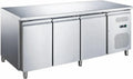Tavolo Refrigerato in Acciaio Inox a 3 Porte, Classe A, Risparmio Energetico, -2/+8°C, 179.5x70x85 cm