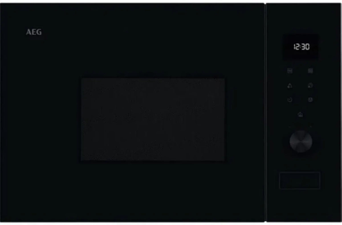 Microonde Integrabile AEG 20L, 800W con Griglia, Display LED Touch, Apertura Elettronica, Nero Inox