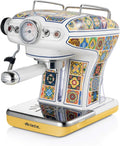 Macchina da Caffè Ariete 1389 Positano, 850W, Serbatoio 0,9L, Filtro per 1-2 Tazze, Vassoio Antigoccia, Sistema Cappuccino