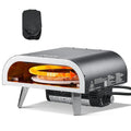 Forno a Gas Portatile VEVOR per Pizza con Rotazione Automatica, Include Pietra e Borsa, Adatto per Esterno, Nero