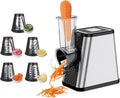 Affettatrice Elettrica 5 in 1 da 500W con Lame in Acciaio Inox, Ideale per Formaggio, Verdure e Frutta