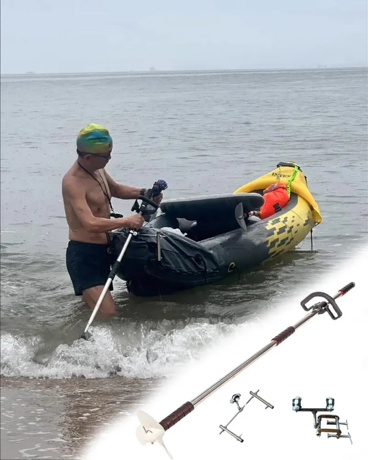 Motore Leggero per Paddle Board e Kayak, Elica Fuoribordo Portatile per Canoa e Pedalò da Pesca