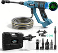 Idropulitrice a batteria compatibile Makita 18V, motore brushless, ugello multi-spray, tubo 5m, 5L/min