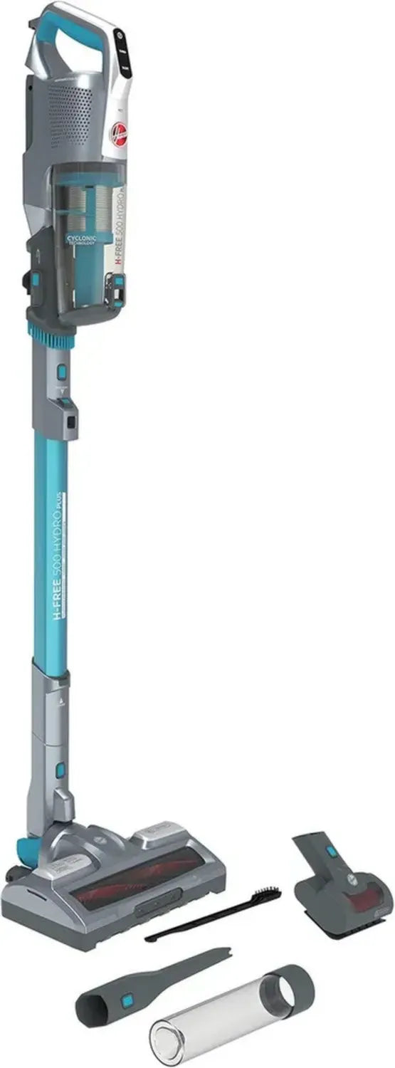 Hoover H-FREE 500 Aspirapolvere Senza Fili 2-in-1, 330W, 0,45 L, Aspirazione e Lavaggio, Mini Turbo Spazzola, 45 Minuti di Autonomia, Blu Compatto