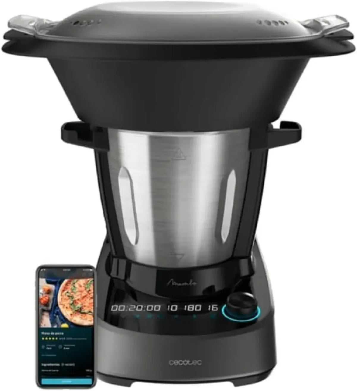 Robot da Cucina Cecotec Mambo 11090, 1600W, 37 Funzioni, App, Bilancia Integrata, Caraffa 3,3L Acciaio Inox, Adatto Lavastoviglie