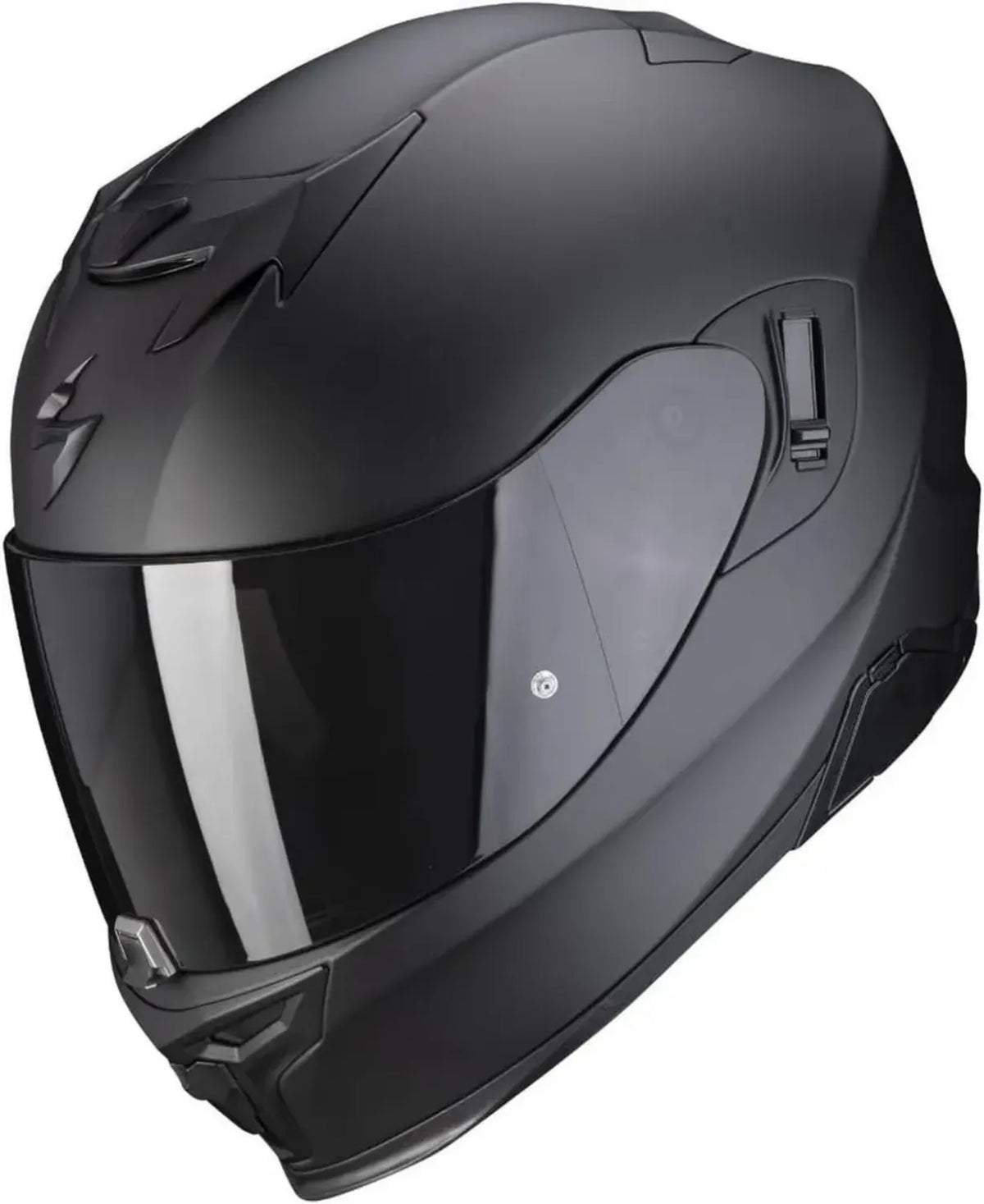 Scorpion EXO-520 - Casco Moto con Visiera Solare e Pinlock, Compatibile Bluetooth, Nero Opaco/Argento